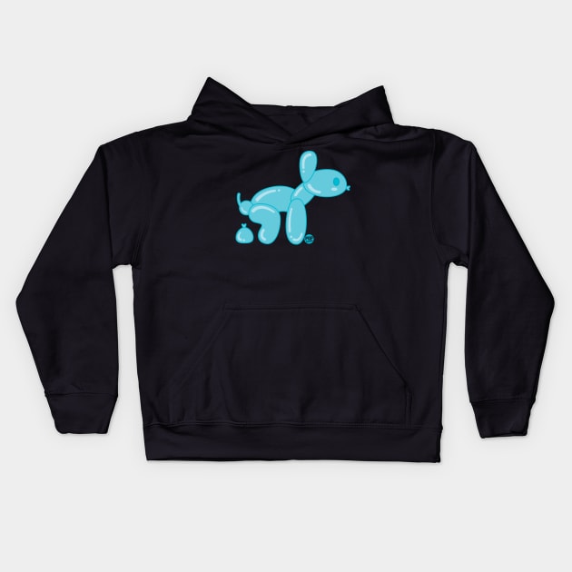 BALLOON  DOG POOP Kids Hoodie by toddgoldmanart